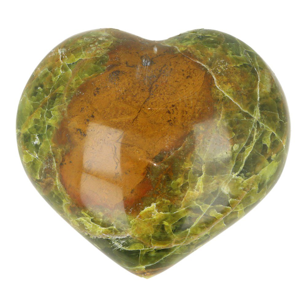 Groene opaal hart 76mm