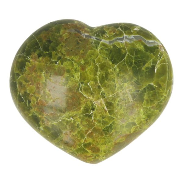 Fraai groene opaal hart van ruim 7,5cm breed uit Madagaskar