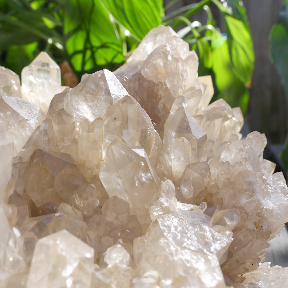 Bergkristal cluster XL uit Congo van 20 x 30cm en meer dan 10kg - detail