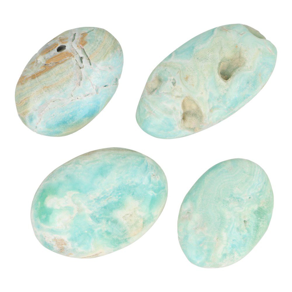 Carribean blue calciet handsteen small