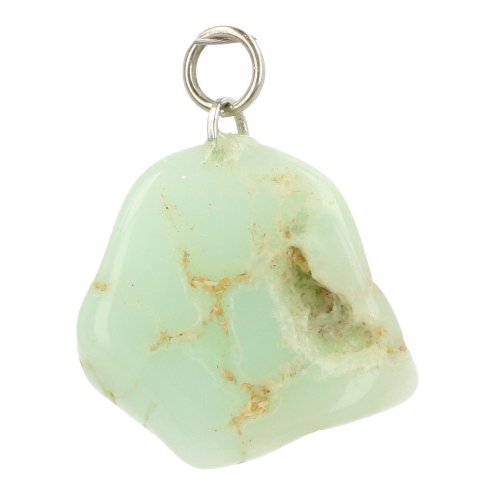 Lichtgroene chrysopraas hanger met ringetje en 2.5cm hoog -voorbeeld 2