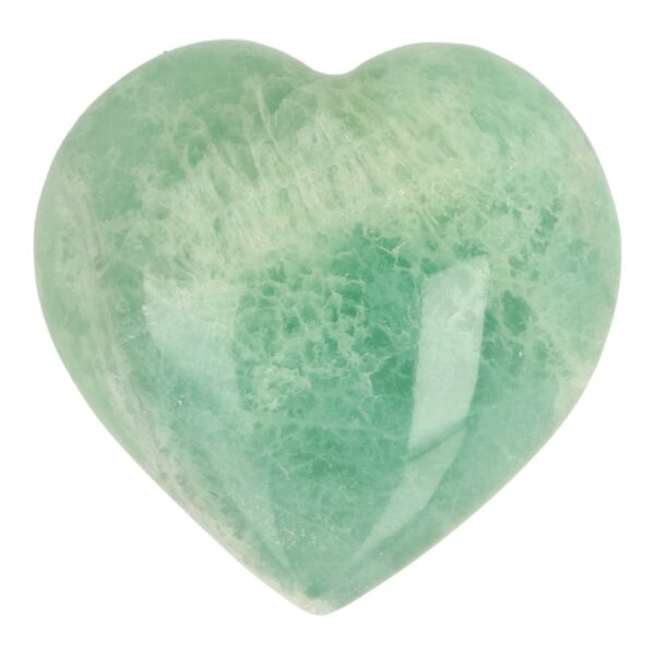 Helder groene fluoriet hart van 66mm breed