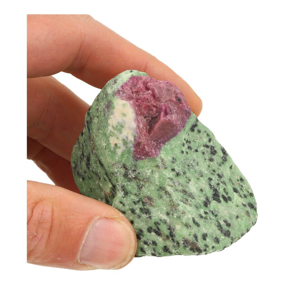 Fraai stukje robijn in zoisiet ruw van 7,5cm breed - detail 2