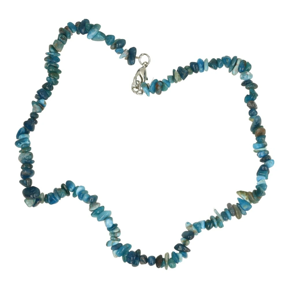 Blauwe apatiet ketting split 45cm