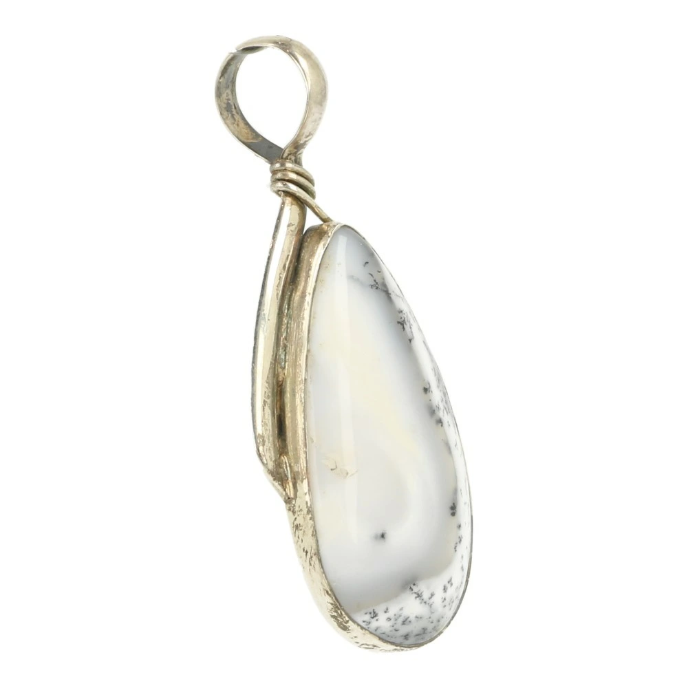 Dendriet opaal hanger in zilver 'nr2'