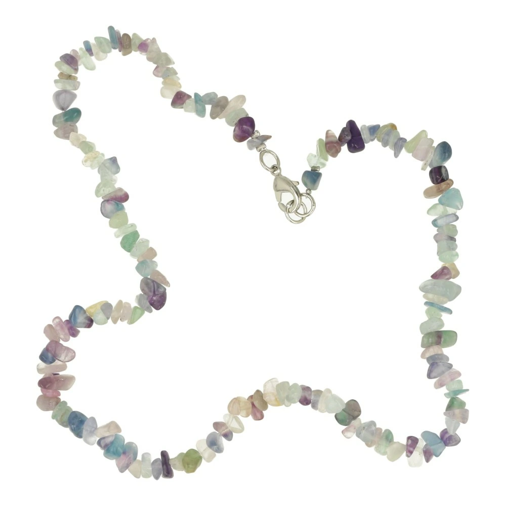 Regenboog fluoriet ketting split 45cm