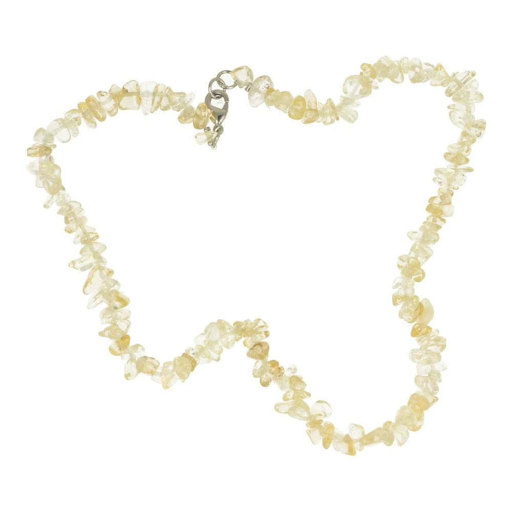 Citrien ketting split 45cm (gebrande amethist)