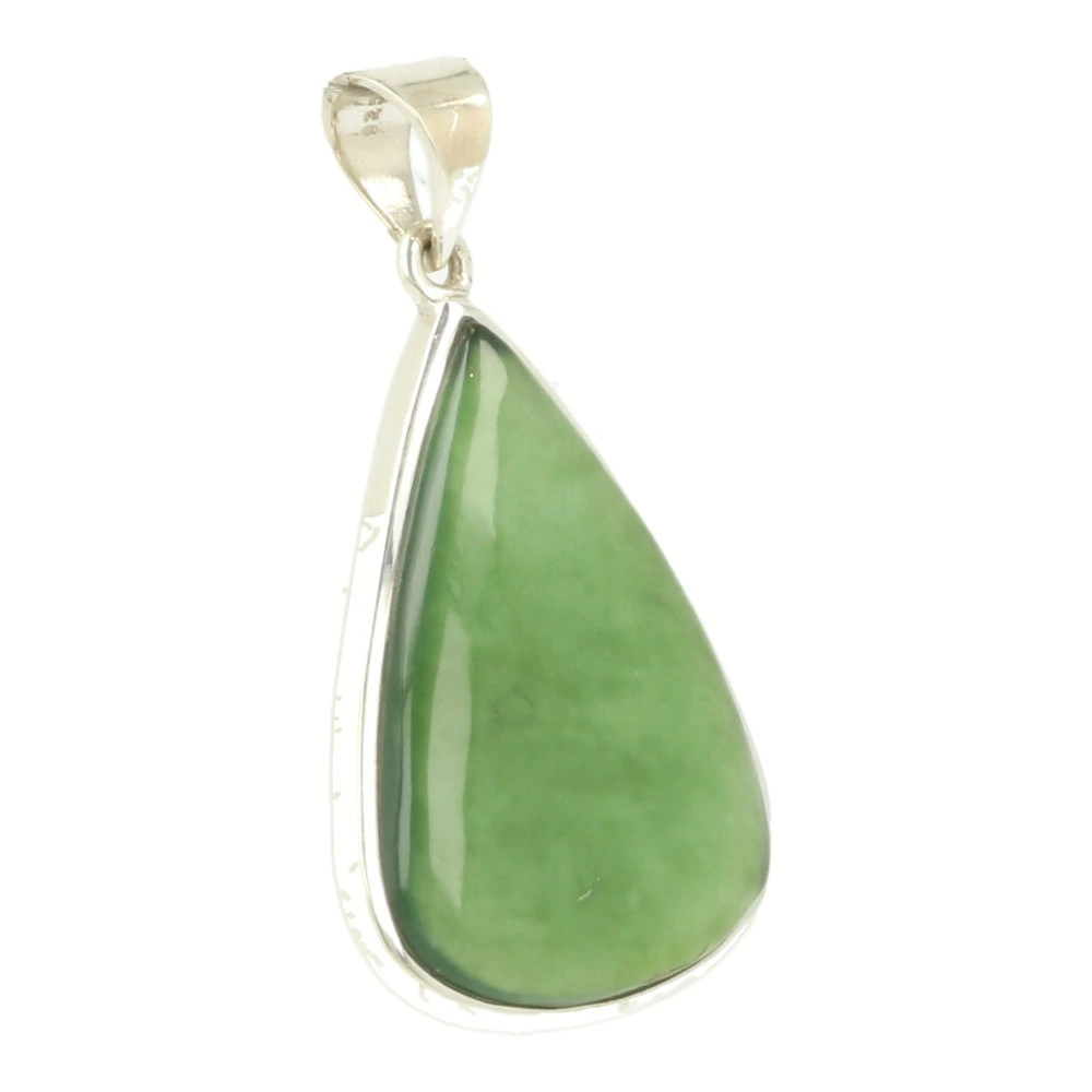 Jade nefriet hanger in zilver 'nr2'