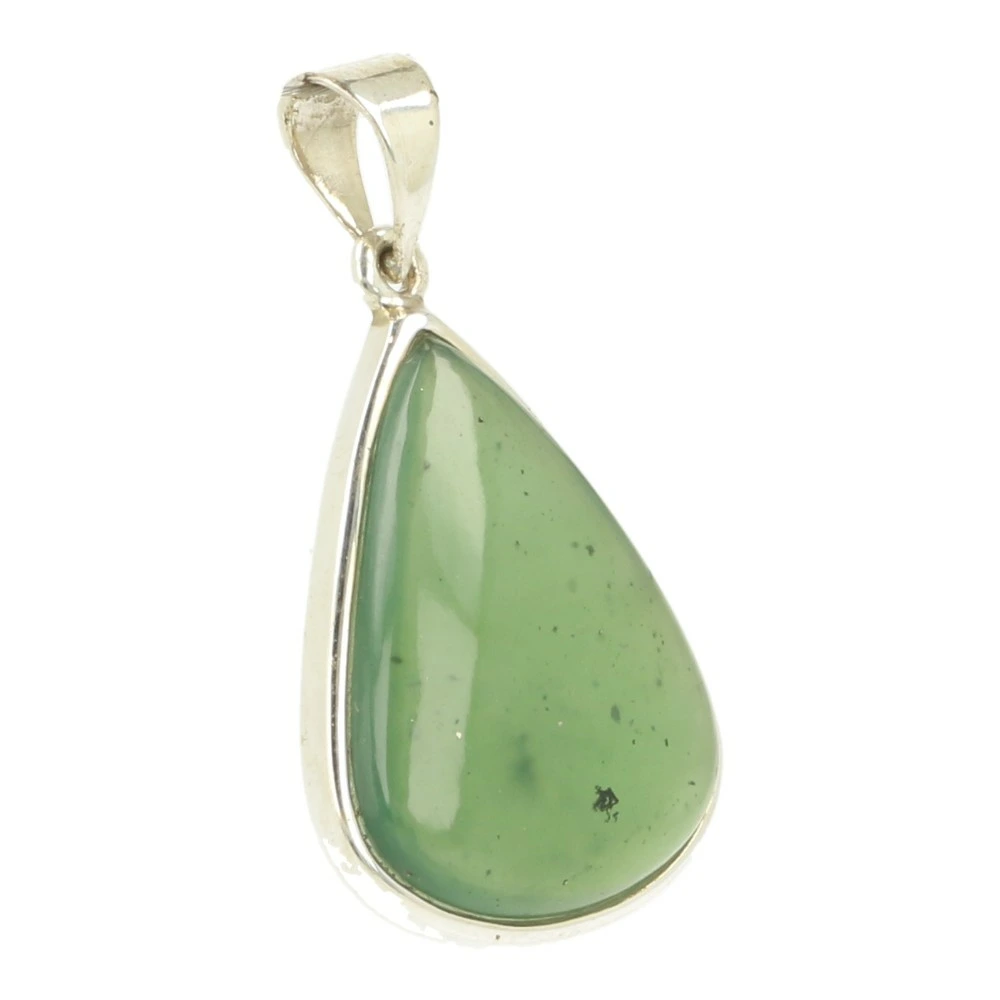 Jade nefriet hanger in zilver 'nr3'