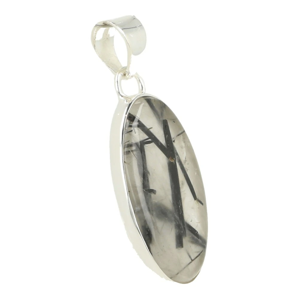 Toermalijnkwarts hanger in zilver 'nr1'