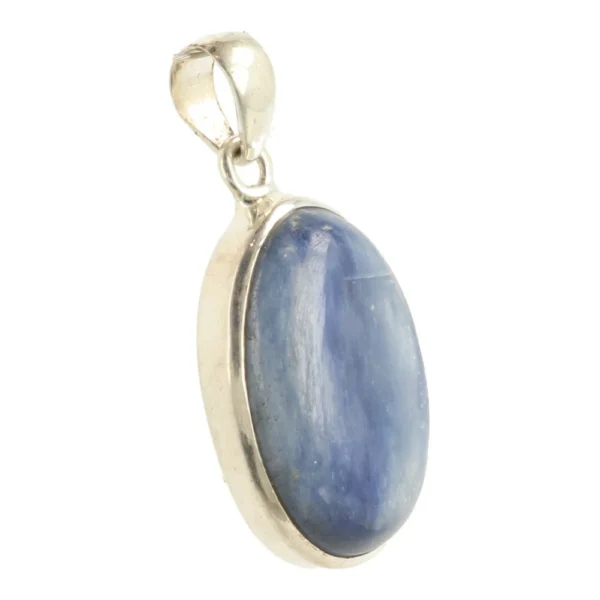 Fraaie blauwe kyaniet hanger in zilver 'nr3'