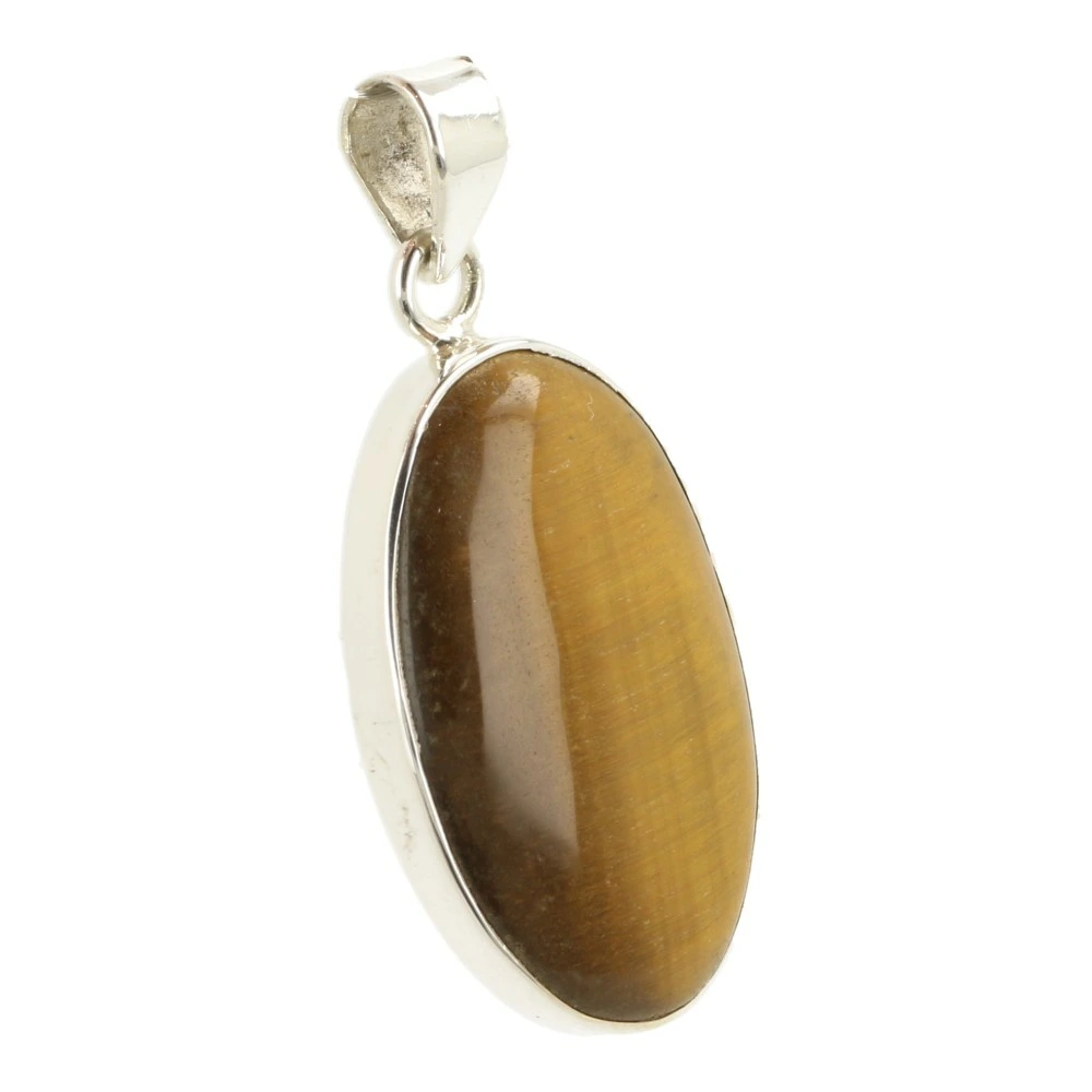Tijgeroog hanger in zilver 'nr10'