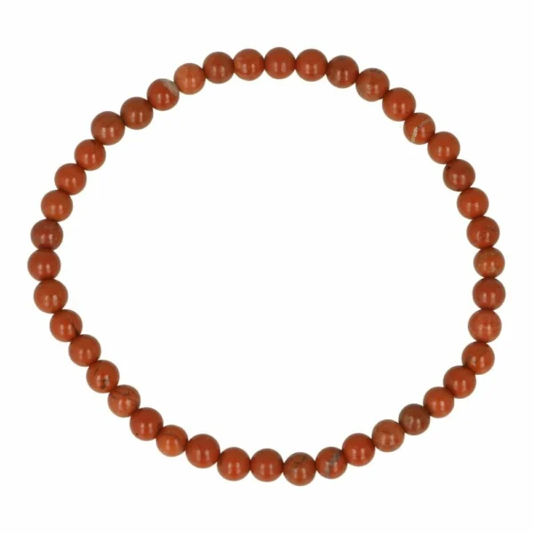 Rode jaspis armband met kralen van 4mm