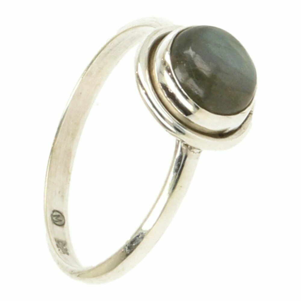 Labradoriet ring rond 7mm
