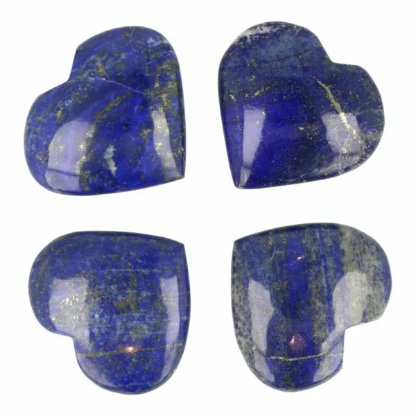 Fraaie blauwe lapis lazuli harten van 6,5-7cm breed