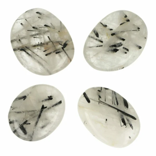Mooie toermalijnkwarts amuletten van 4cm lang