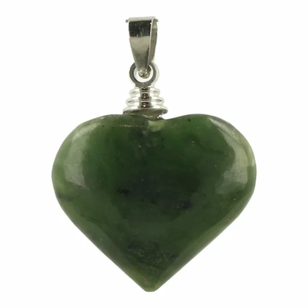 Jade nefriet hartje hanger met oogje