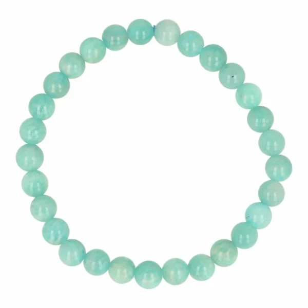Fraaie amazoniet armband met kralen van 6mm