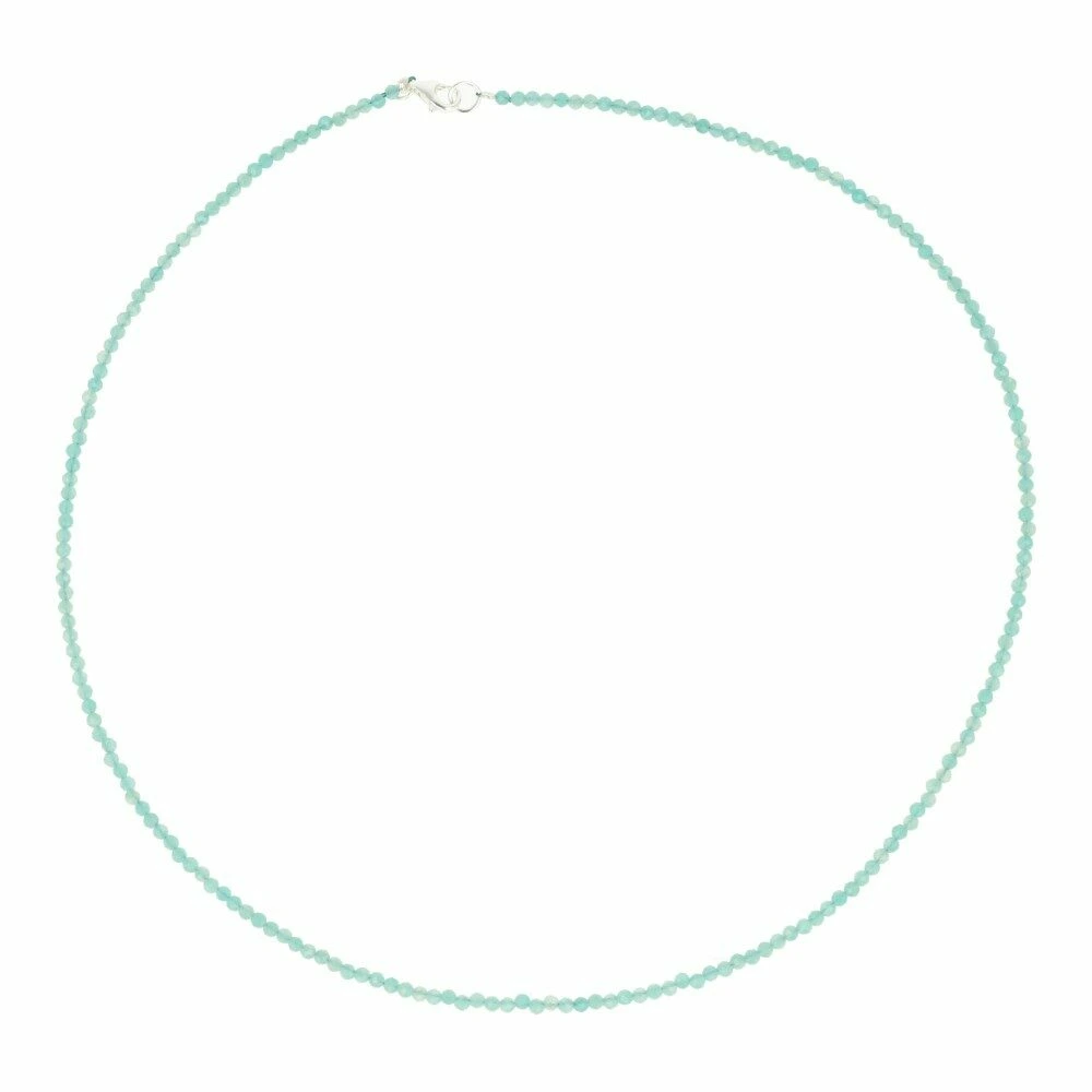 Amazoniet ketting 2mm facetgeslepen