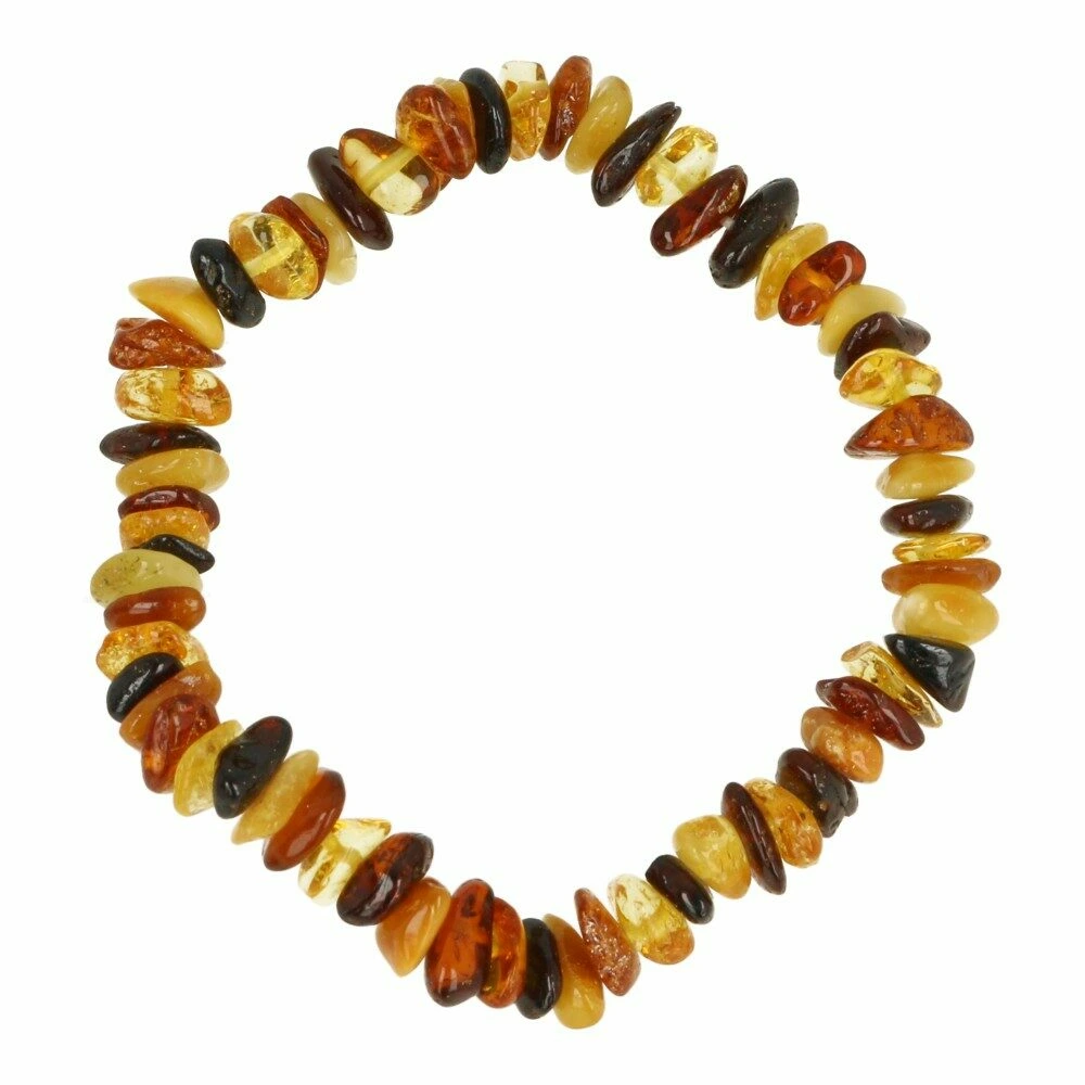 Barnsteen armband split mulitcolor donker