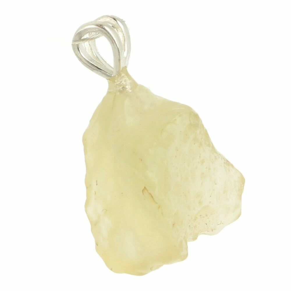 Mooie robuuste Libisch woestijnglas hanger nr2 met zilveren oogje