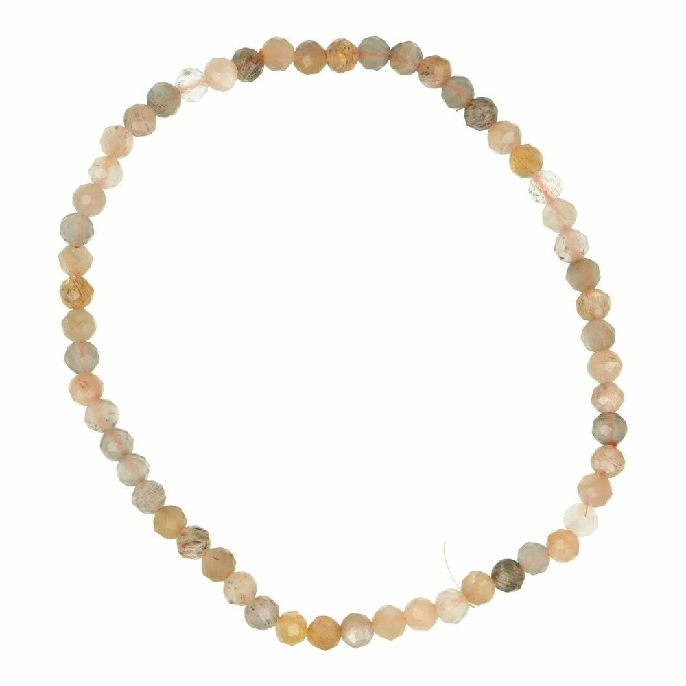 Maansteen armband 3mm facetgeslepen