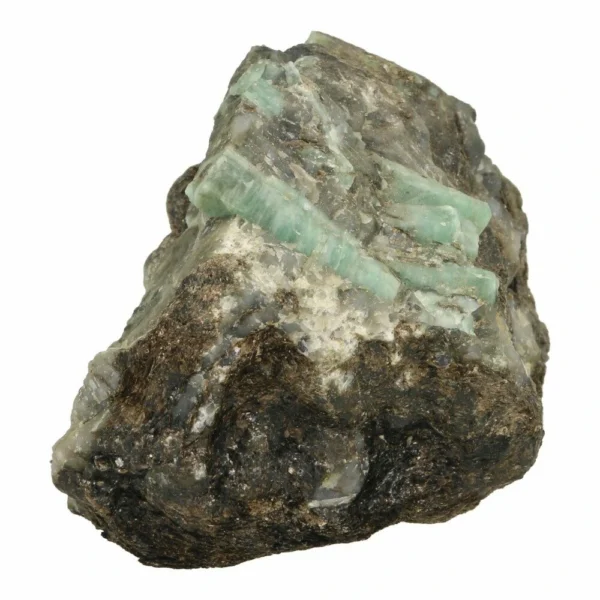 Fraai stuk smaragd ruw nr1 uit Brazilie van 7,5 x 6,5cm