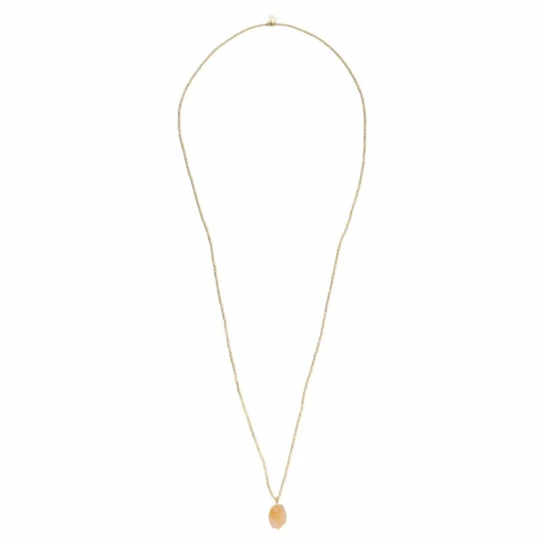 Goudkleurige gebrande citrien ketting 'Calm' van A Beautiful Story