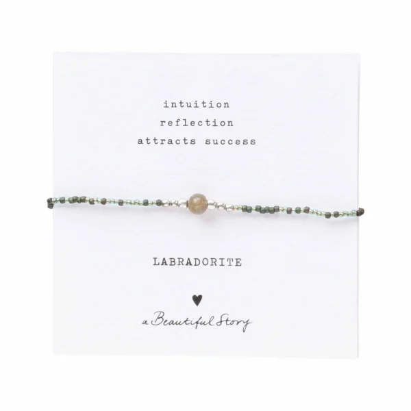 Fraaie labradoriet armband Iris verstelbaar van A Beautiful Story