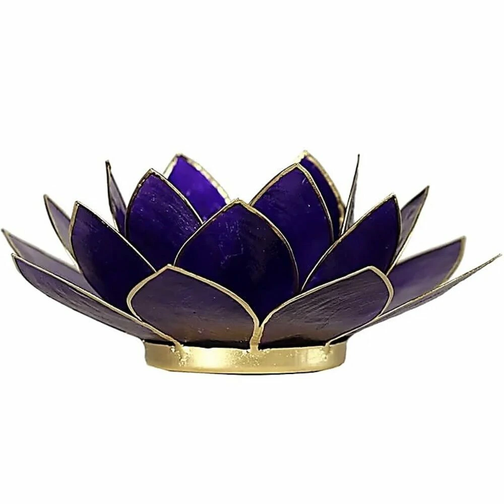 Lotus waxinelicht indigo