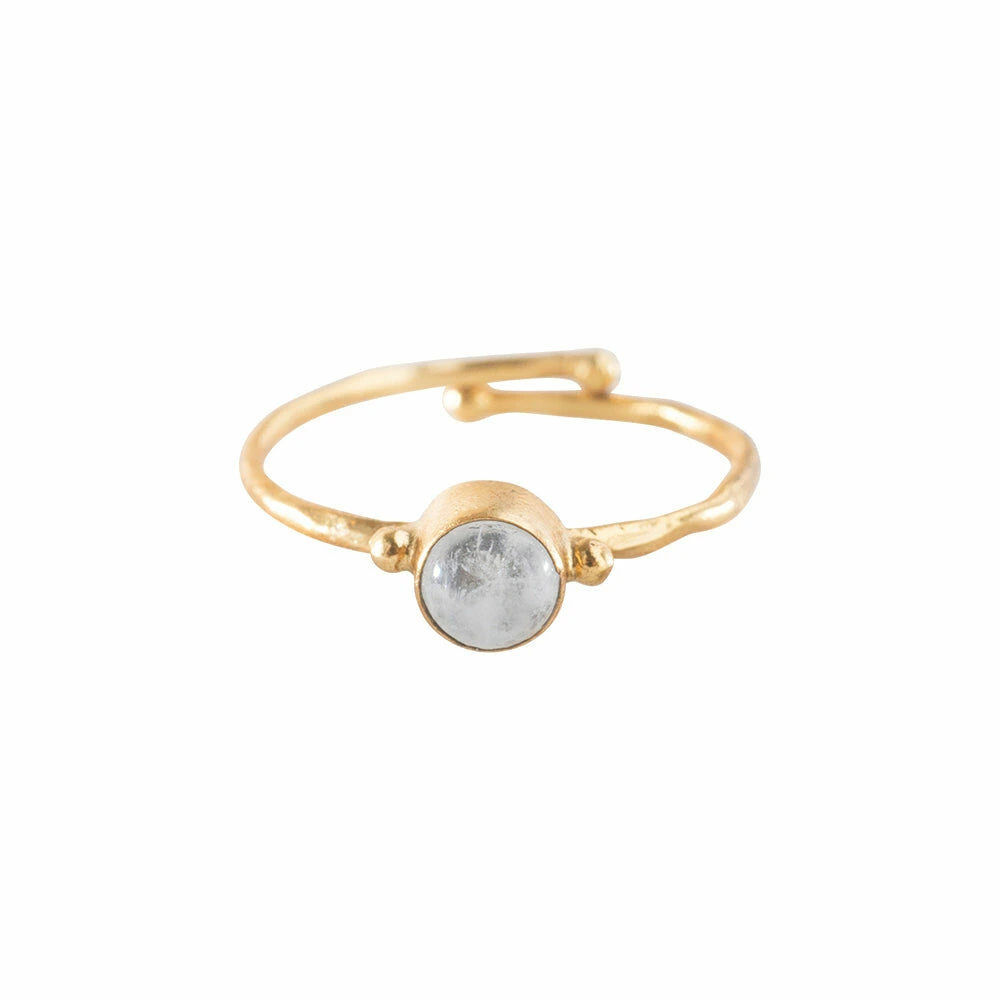 Maansteen ring verguld Faithful A Beautiful Story