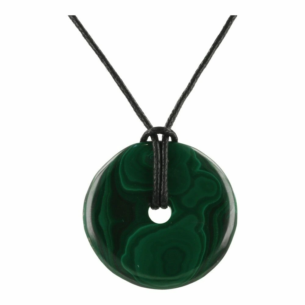 Malachiet donut hanger 4cm