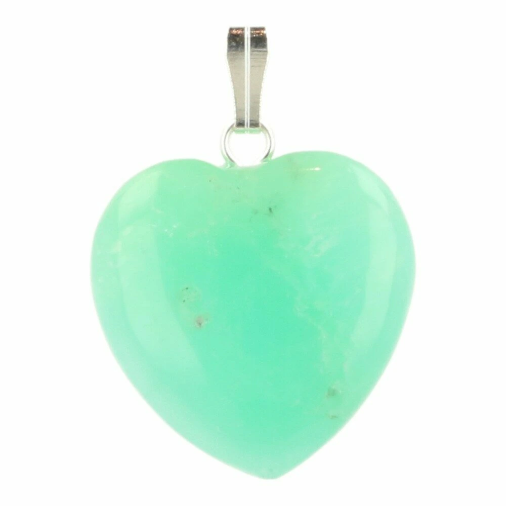 Chrysopraas hartje hanger 2cm