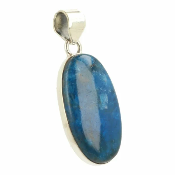 Prachtige blauwe apatiet hanger in juwelierskwaliteit 925 sterling zilver nr9