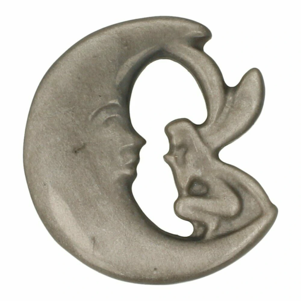 Zilverglans obsidiaan maan met fee