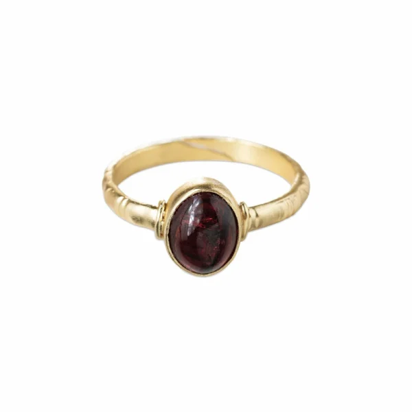 Fraaie verstelbare vergulde granaat ring Certain van a Beautiful Story