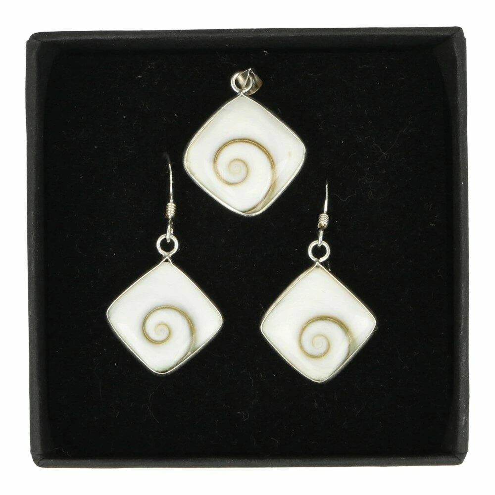 Oog van St. Lucia sieraden set zilver