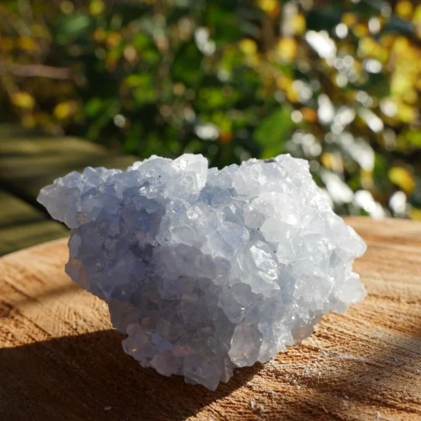 Fraai stukje helderblauwe celestien ruw uit Madagaskar 'nr8'