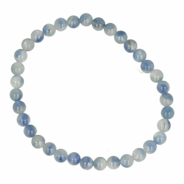 Fraaie blauwe kyaniet armband met kralen van 6mm