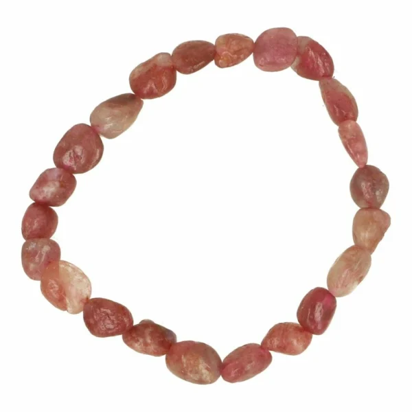 Rode toermalijn armband split, geschikt voor een polsomtrek van 15-16cm