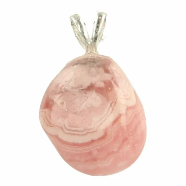 Fraaie A-kwaliteit rhodochrosiet hanger met zilveren oogje uit eigen productie