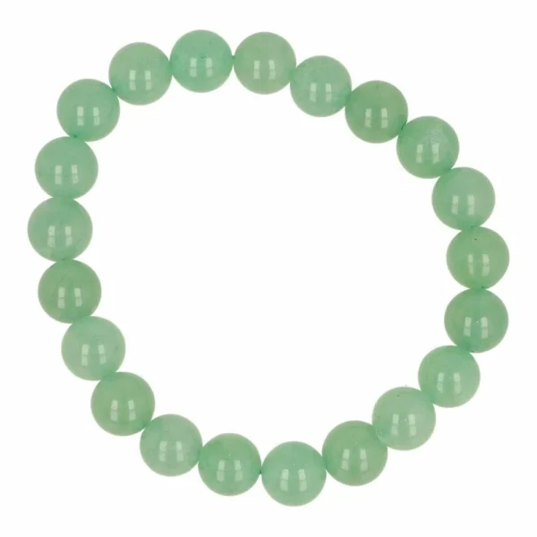 Mooi groene aventurijn herenarmband met kralen van 10mm diameter en een polsomtrek van 18cm