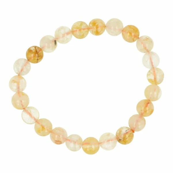 Golden healer armband met kralen van 8mm in gele kleur en passend bij een polsomtrek van 16cm