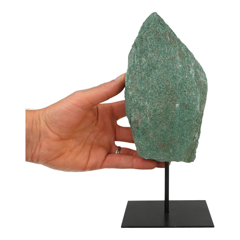 Mooie grote groene fuchsiet op standaard (nr.3) en 28cm hoog