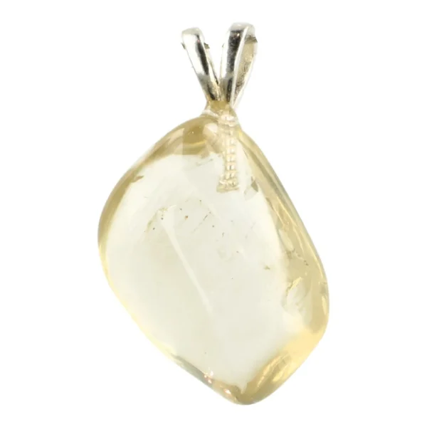 Gouden labradoriet hanger met zilveren oogje