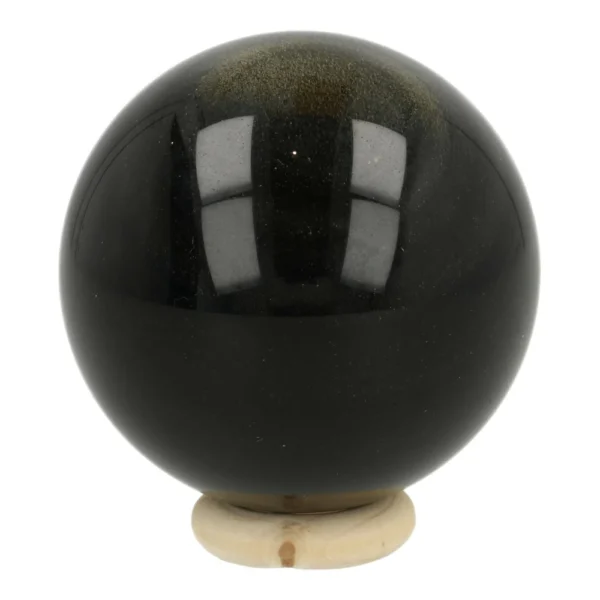 Fraaie goudglans obsidiaan bol met diameter van 52mm