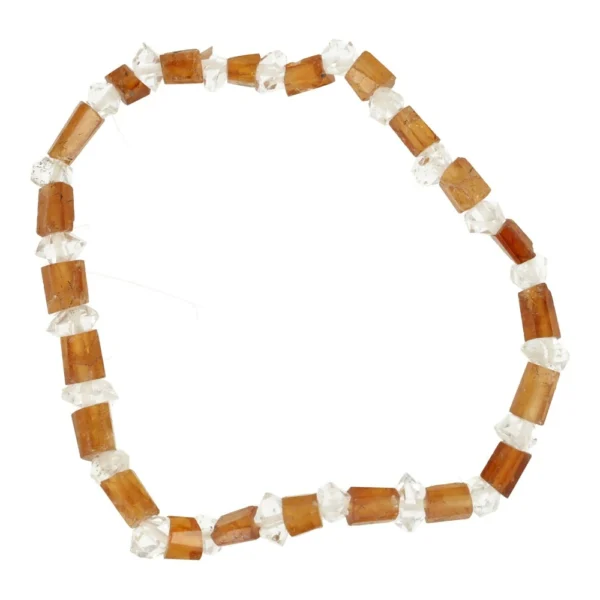 Fraaie hoogenergetische hessoniet met Herkimer diamond armband nr3