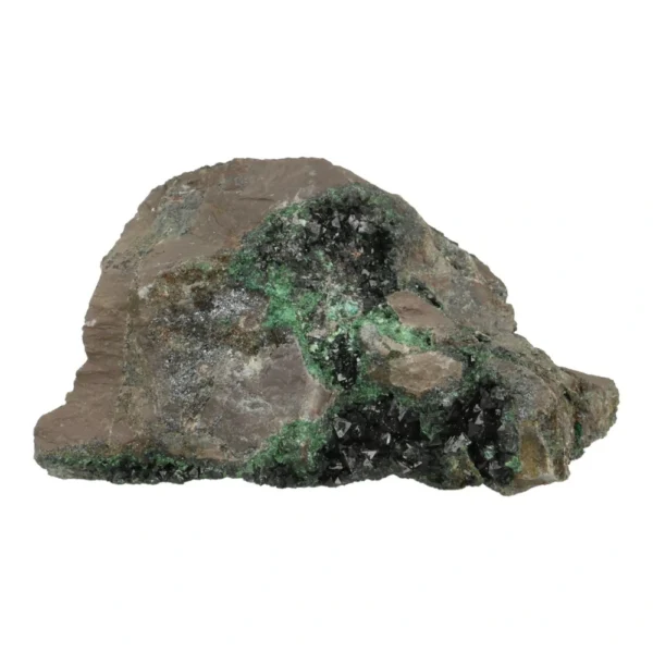 Bijzonder cluster ruwe libetheniet nr17 uit Congo, zeldzaam en fraai!