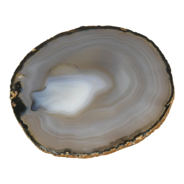 Fraai getekende agaat schijf met mooie tekening (nr.5) van 13,5cm breed