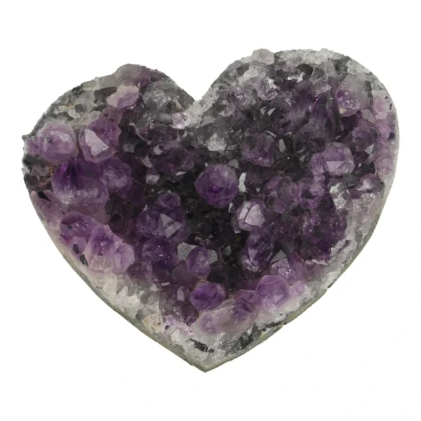 Mooi paars amethist hart van 85mm breed uit Brazilië
